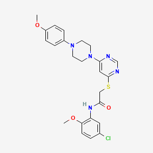 molecular formula C24H26ClN5O3S B2803368 N-(5-chloro-2-methoxyphenyl)-2-({6-[4-(4-methoxyphenyl)piperazin-1-yl]pyrimidin-4-yl}sulfanyl)acetamide CAS No. 1251615-68-5