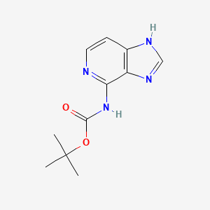 molecular formula C11H14N4O2 B2803419 Carbamic acid, N-3H-imidazo[4,5-c]pyridin-4-yl-, 1,1-dimethylethyl ester CAS No. 934816-43-0