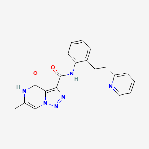 6-methyl-4-oxo-N-(2-(2-(pyridin-2-yl)ethyl)phenyl)-4,5-dihydro-[1,2,3]triazolo[1,5-a]pyrazine-3-carboxamide