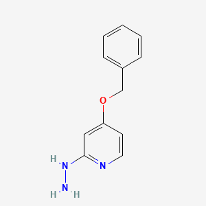 molecular formula C12H13N3O B2803430 4-(Benzyloxy)-2-hydrazinylpyridine CAS No. 1566496-90-9