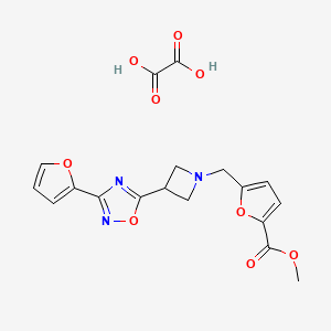 Methyl 5-((3-(3-(furan-2-yl)-1,2,4-oxadiazol-5-yl)azetidin-1-yl)methyl)furan-2-carboxylate oxalate