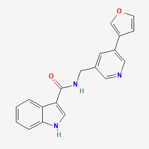 N-((5-(furan-3-yl)pyridin-3-yl)methyl)-1H-indole-3-carboxamide