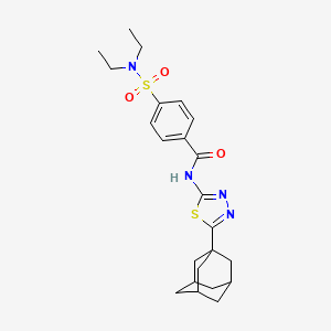 N-[5-(1-adamantyl)-1,3,4-thiadiazol-2-yl]-4-(diethylsulfamoyl)benzamide