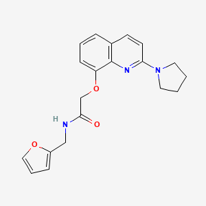 N-(furan-2-ylmethyl)-2-((2-(pyrrolidin-1-yl)quinolin-8-yl)oxy)acetamide