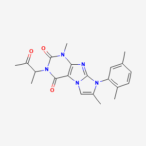 6-(2,5-Dimethylphenyl)-4,7-dimethyl-2-(3-oxobutan-2-yl)purino[7,8-a]imidazole-1,3-dione