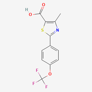 4-Methyl-2-(4-(trifluoromethoxy)phenyl)thiazole-5-carboxylic acid