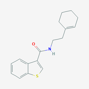 molecular formula C17H19NOS B280346 N~3~-[2-(1-CYCLOHEXENYL)ETHYL]-1-BENZOTHIOPHENE-3-CARBOXAMIDE 