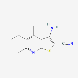 3-Amino-5-ethyl-4,6-dimethylthieno[2,3-b]pyridine-2-carbonitrile