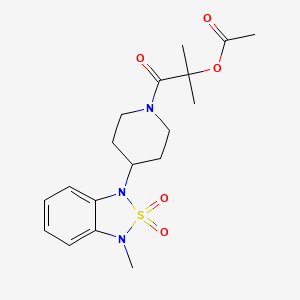2-methyl-1-(4-(3-methyl-2,2-dioxidobenzo[c][1,2,5]thiadiazol-1(3H)-yl)piperidin-1-yl)-1-oxopropan-2-yl acetate