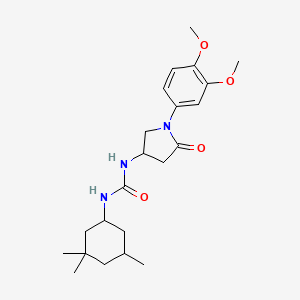 1-(1-(3,4-Dimethoxyphenyl)-5-oxopyrrolidin-3-yl)-3-(3,3,5-trimethylcyclohexyl)urea