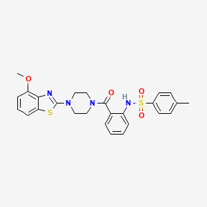 N-(2-(4-(4-methoxybenzo[d]thiazol-2-yl)piperazine-1-carbonyl)phenyl)-4-methylbenzenesulfonamide