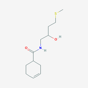 molecular formula C12H21NO2S B2803493 N-[2-hydroxy-4-(methylsulfanyl)butyl]cyclohex-3-ene-1-carboxamide CAS No. 2320854-72-4