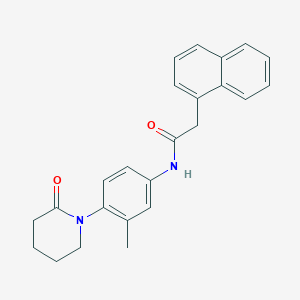 molecular formula C24H24N2O2 B2803495 N-[3-methyl-4-(2-oxopiperidin-1-yl)phenyl]-2-(naphthalen-1-yl)acetamide CAS No. 942013-67-4