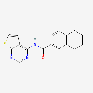 N-(thieno[2,3-d]pyrimidin-4-yl)-5,6,7,8-tetrahydronaphthalene-2-carboxamide