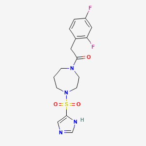 1-(4-((1H-imidazol-4-yl)sulfonyl)-1,4-diazepan-1-yl)-2-(2,4-difluorophenyl)ethanone