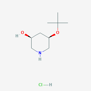 molecular formula C9H20ClNO2 B2803529 (3S,5R)-5-[(2-Methylpropan-2-yl)oxy]piperidin-3-ol;hydrochloride CAS No. 2567489-56-7