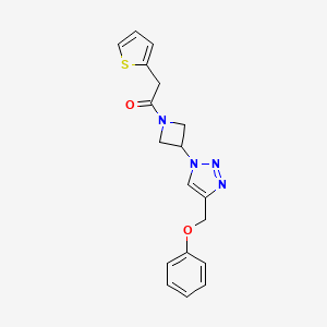 1-(3-(4-(phenoxymethyl)-1H-1,2,3-triazol-1-yl)azetidin-1-yl)-2-(thiophen-2-yl)ethanone