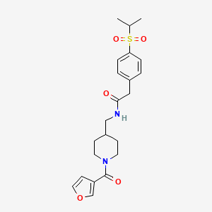 N-((1-(furan-3-carbonyl)piperidin-4-yl)methyl)-2-(4-(isopropylsulfonyl)phenyl)acetamide