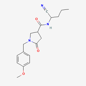 molecular formula C18H23N3O3 B2803542 N-(1-cyanobutyl)-1-[(4-methoxyphenyl)methyl]-5-oxopyrrolidine-3-carboxamide CAS No. 1311705-82-4