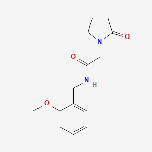 molecular formula C14H18N2O3 B2803548 N-[(2-methoxyphenyl)methyl]-2-(2-oxopyrrolidin-1-yl)acetamide CAS No. 1358080-62-2