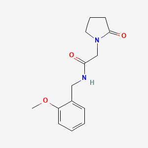 N-[(2-methoxyphenyl)methyl]-2-(2-oxopyrrolidin-1-yl)acetamide