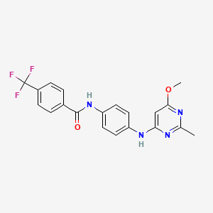 N-(4-((6-methoxy-2-methylpyrimidin-4-yl)amino)phenyl)-4-(trifluoromethyl)benzamide
