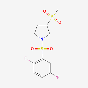 1-((2,5-Difluorophenyl)sulfonyl)-3-(methylsulfonyl)pyrrolidine