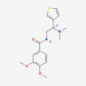 molecular formula C17H22N2O3S B2803568 N-(2-(dimethylamino)-2-(thiophen-3-yl)ethyl)-3,4-dimethoxybenzamide CAS No. 954664-78-9