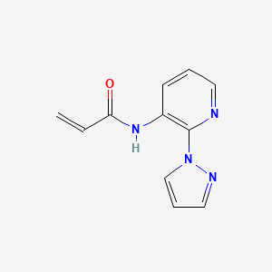 molecular formula C11H10N4O B2803569 N-(2-pyrazol-1-ylpyridin-3-yl)prop-2-enamide CAS No. 1155897-45-2