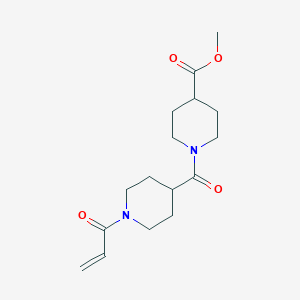 B2803578 Methyl 1-(1-prop-2-enoylpiperidine-4-carbonyl)piperidine-4-carboxylate CAS No. 2361741-58-2