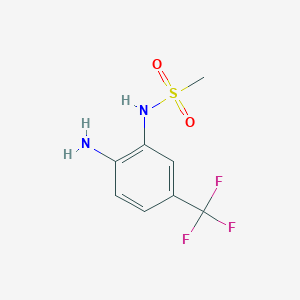 molecular formula C8H9F3N2O2S B2803580 N-[2-Amino-5-(trifluoromethyl)phenyl]methanesulfonamide CAS No. 1845688-34-7