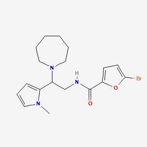 molecular formula C18H24BrN3O2 B2803595 N-(2-(azepan-1-yl)-2-(1-methyl-1H-pyrrol-2-yl)ethyl)-5-bromofuran-2-carboxamide CAS No. 1049465-84-0