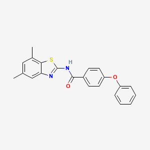 molecular formula C22H18N2O2S B2803596 N-(5,7-dimethylbenzo[d]thiazol-2-yl)-4-phenoxybenzamide CAS No. 324758-99-8