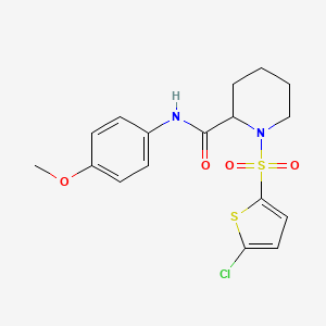 molecular formula C17H19ClN2O4S2 B2803601 1-((5-chlorothiophen-2-yl)sulfonyl)-N-(4-methoxyphenyl)piperidine-2-carboxamide CAS No. 1099767-38-0