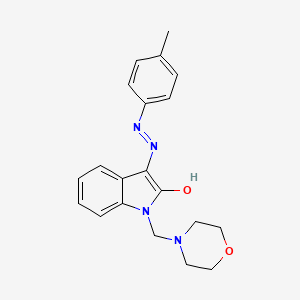 1-(morpholinomethyl)-1H-indole-2,3-dione 3-[N-(4-methylphenyl)hydrazone]