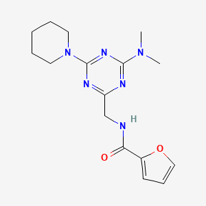 N-((4-(dimethylamino)-6-(piperidin-1-yl)-1,3,5-triazin-2-yl)methyl)furan-2-carboxamide
