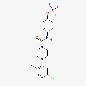 molecular formula C19H19ClF3N3O2 B2803607 4-(5-chloro-2-methylphenyl)-N-[4-(trifluoromethoxy)phenyl]piperazine-1-carboxamide CAS No. 1023568-80-0