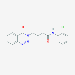 molecular formula C17H15ClN4O2 B2803611 N-(2-chlorophenyl)-4-(4-oxo-1,2,3-benzotriazin-3-yl)butanamide CAS No. 880812-25-9