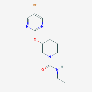 molecular formula C12H17BrN4O2 B2803613 3-((5-bromopyrimidin-2-yl)oxy)-N-ethylpiperidine-1-carboxamide CAS No. 2034431-02-0