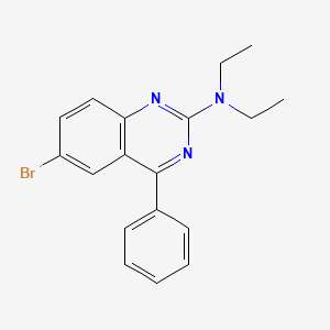 B2803614 6-bromo-N,N-diethyl-4-phenylquinazolin-2-amine CAS No. 394225-18-4