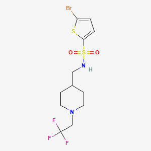 5-Bromo-N-[[1-(2,2,2-trifluoroethyl)piperidin-4-yl]methyl]thiophene-2-sulfonamide