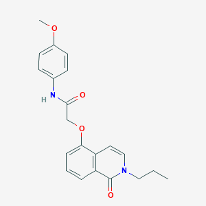 molecular formula C21H22N2O4 B2803687 N-(4-methoxyphenyl)-2-[(1-oxo-2-propyl-1,2-dihydroisoquinolin-5-yl)oxy]acetamide CAS No. 903361-77-3