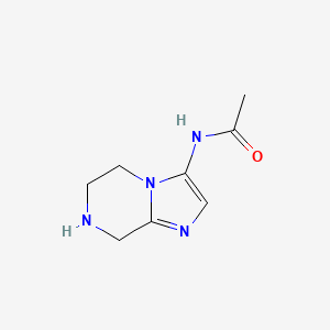 molecular formula C8H12N4O B2803688 N-(5,6,7,8-Tetrahydroimidazo[1,2-a]pyrazin-3-yl)acetamide CAS No. 1934406-44-6