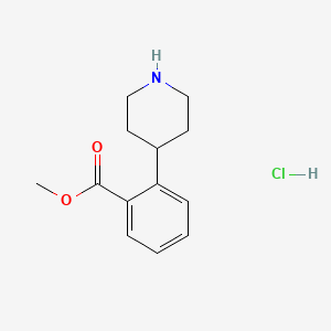 molecular formula C13H18ClNO2 B2803727 Methyl 2-(piperidin-4-yl)benzoate hydrochloride CAS No. 170838-23-0; 176526-08-2
