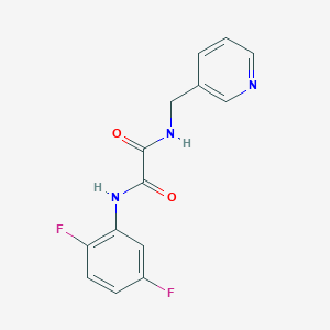 molecular formula C14H11F2N3O2 B2803740 N-(2,5-difluorophenyl)-N'-[(pyridin-3-yl)methyl]ethanediamide CAS No. 900001-19-6
