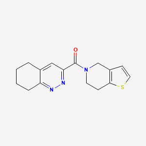 molecular formula C16H17N3OS B2803748 3-{4H,5H,6H,7H-thieno[3,2-c]pyridine-5-carbonyl}-5,6,7,8-tetrahydrocinnoline CAS No. 2415533-34-3