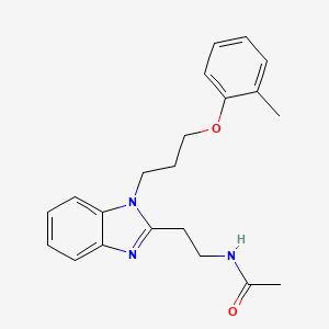 molecular formula C21H25N3O2 B2803769 N-(2-{1-[3-(2-methylphenoxy)propyl]-1H-1,3-benzodiazol-2-yl}ethyl)acetamide CAS No. 838875-83-5