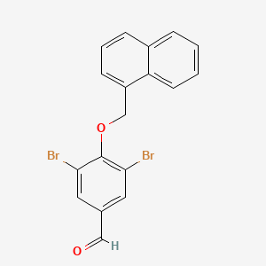 3,5-Dibromo-4-(naphthalen-1-ylmethoxy)benzaldehyde