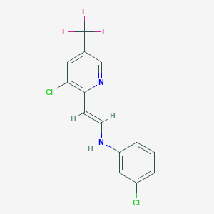 3-chloro-N-[(E)-2-[3-chloro-5-(trifluoromethyl)pyridin-2-yl]ethenyl]aniline