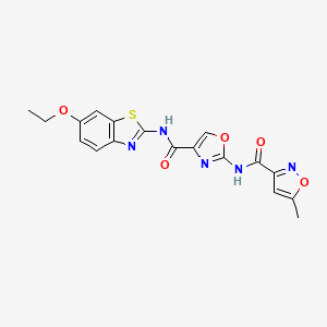 N-(4-((6-ethoxybenzo[d]thiazol-2-yl)carbamoyl)oxazol-2-yl)-5-methylisoxazole-3-carboxamide